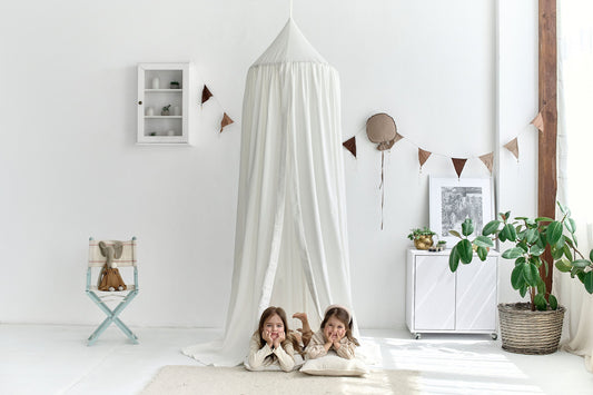 100% Cotton Kids Bed Canopy for Nursery & Reading Nook