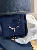 Silver Lace Sparkle Necklace