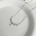 Silver Lace Sparkle Necklace