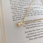 Wrapped Pearl Pendant Necklace