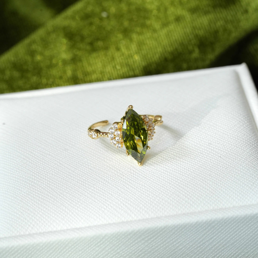 Green Crystal Ring