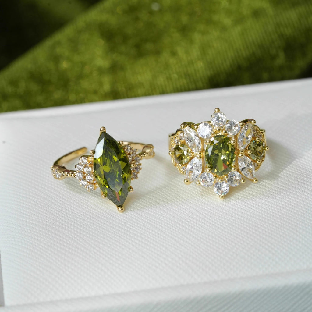 Green Crystal Ring