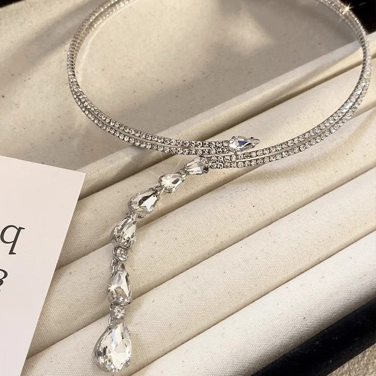 Sparkling Crystal Pendant Necklace