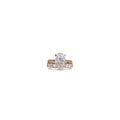 Oval Solitaire Engagement Ring & Open Wedding Band Set