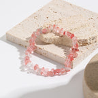 Natural Quartz Chip Beaded Bracelet with Silver-Tone Clasp & Extender