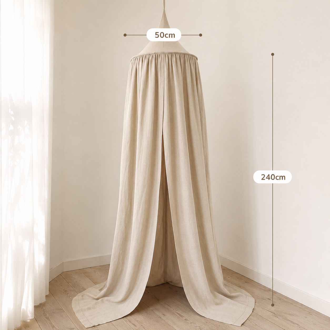 100% Cotton Kids Bed Canopy for Nursery & Reading Nook