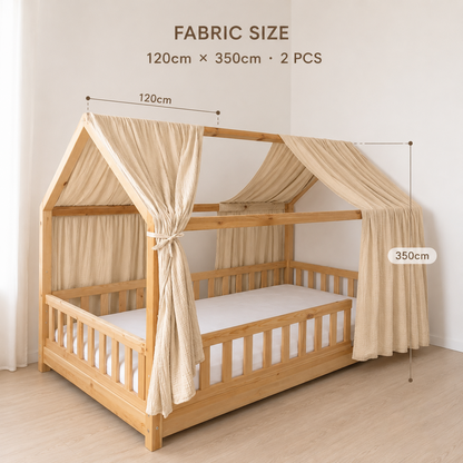 100% Muslin Cotton Kids Bed Canopy – Nursery & Play Space