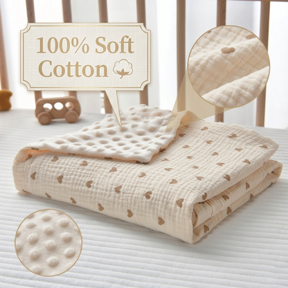 Soft Cotton Baby Blanket – Lightweight Nursery & Stroller Blanket