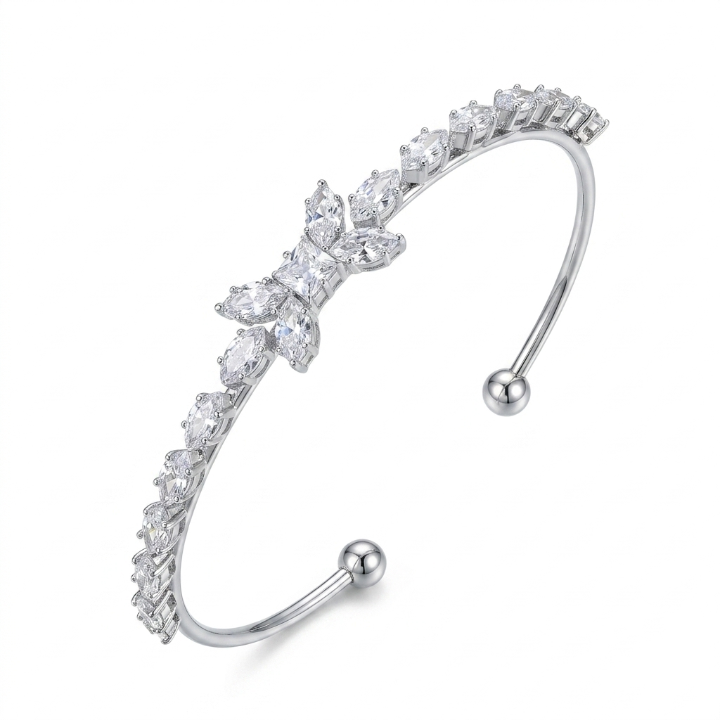 Armband Silber Glitzer