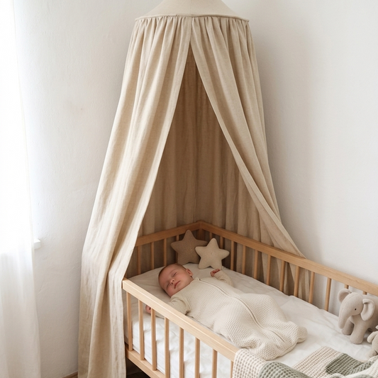 Soft Cotton Bed Canopy for Kids Room, Nursery & Reading Nook