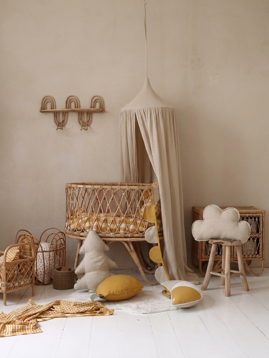 100% Cotton Kids Bed Canopy for Nursery & Reading Nook