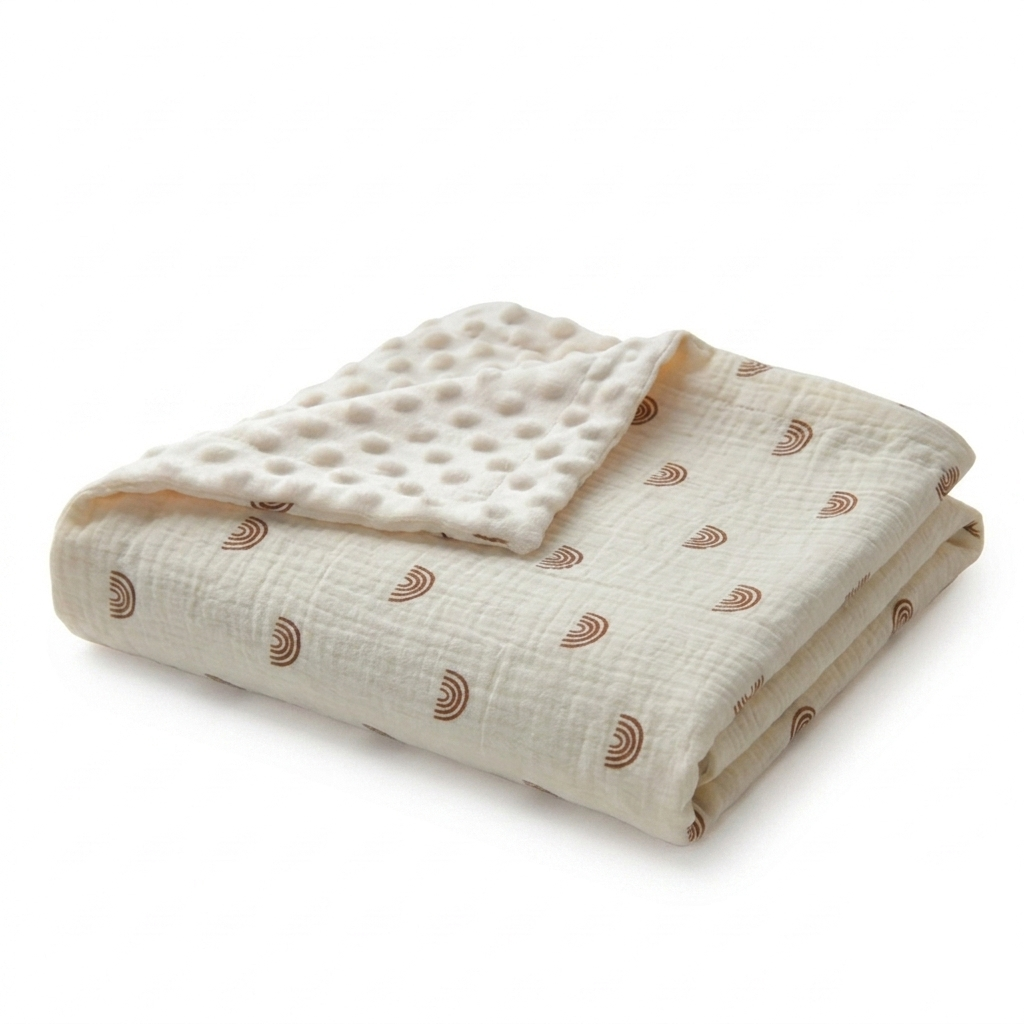 Soft Cotton Baby Blanket – Lightweight Nursery & Stroller Blanket