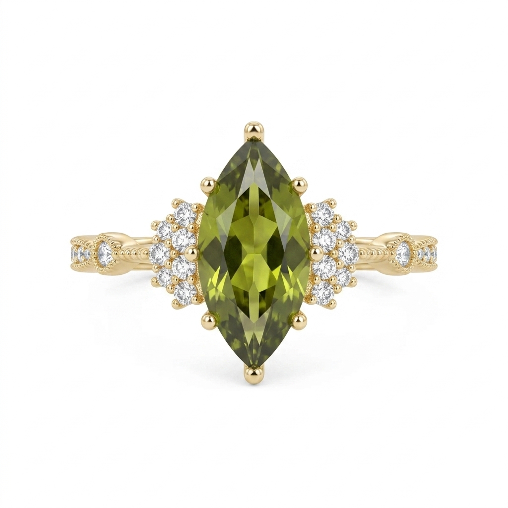 Green Crystal Ring