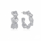 The Fluid Form Sculptural Hoop Earrings
