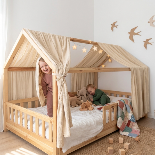 Woodland Kids Bed Canopy Tent – AirFlow Open Door Style