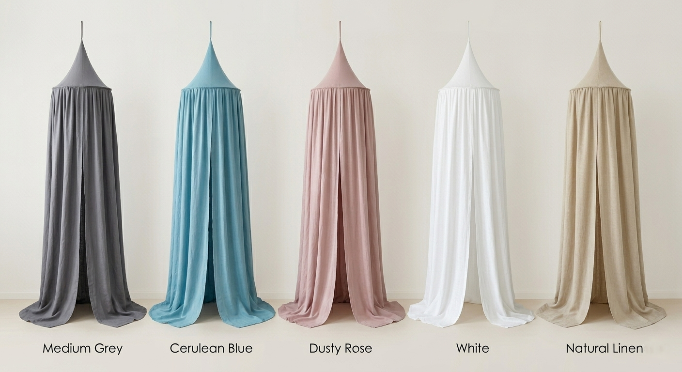 100% Cotton Kids Bed Canopy for Nursery & Reading Nook