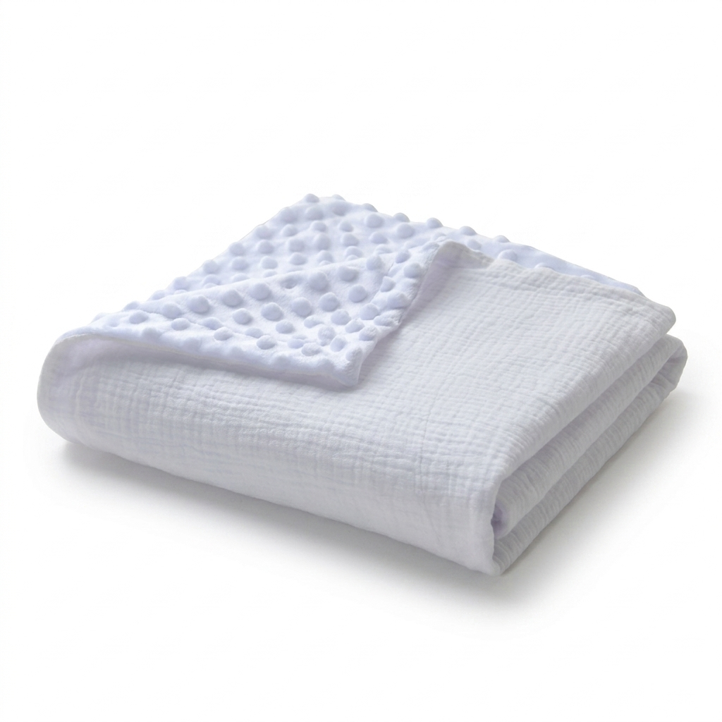 Soft Cotton Baby Blanket – Lightweight Nursery & Stroller Blanket
