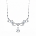 Silver Lace Sparkle Necklace