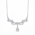 Silver Lace Sparkle Necklace