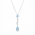 Blue Teardrop Crystal Necklace