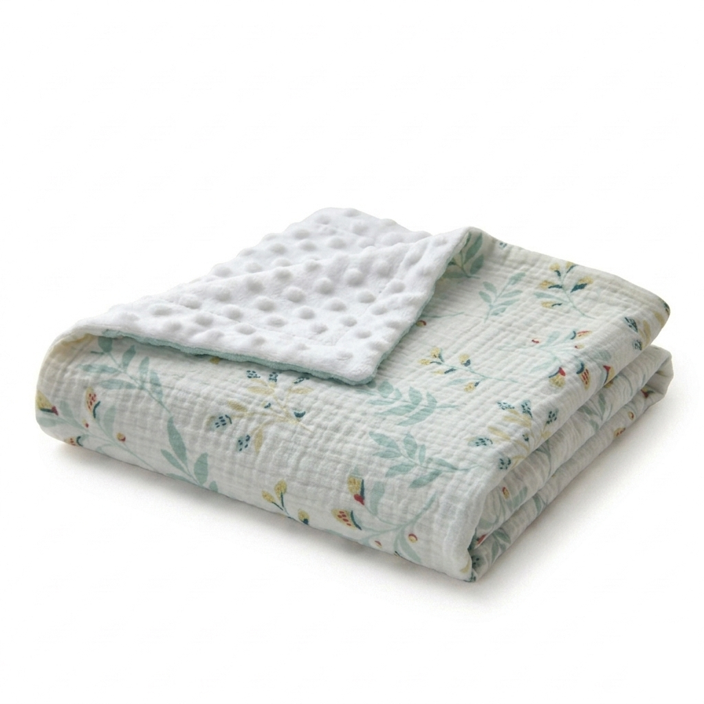 Soft Cotton Baby Blanket – Lightweight Nursery & Stroller Blanket