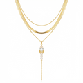 Teardrop Sparkle Layered Necklace