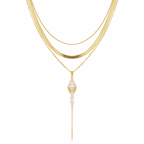 Teardrop Sparkle Layered Necklace