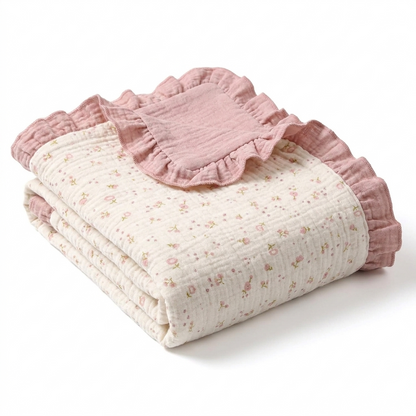 4-Layer Muslin Baby Blanket – 100% Cotton Soft & Breathable Swaddle Blanket