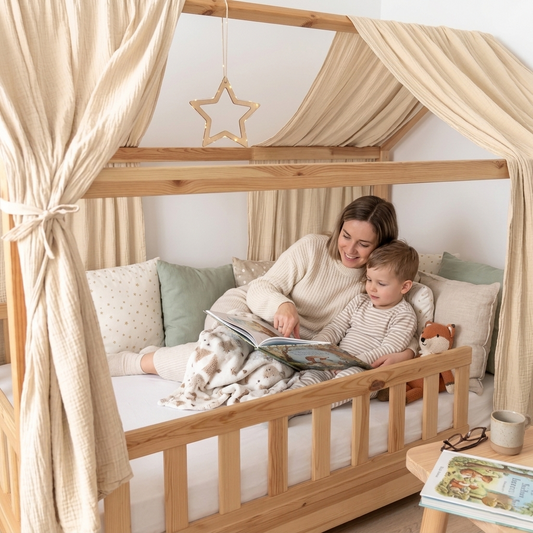Woodland Kids Bed Canopy Tent – AirFlow Open Door Style