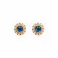 Blue Crystal Pearl Earrings