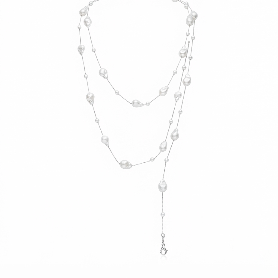 Classic Long Pearl Necklace
