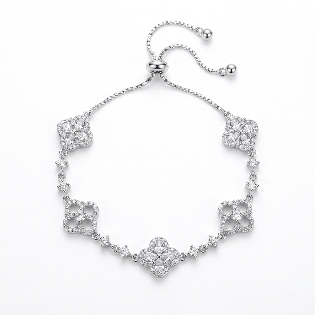 Sparkling Floral Crystal Bracelet