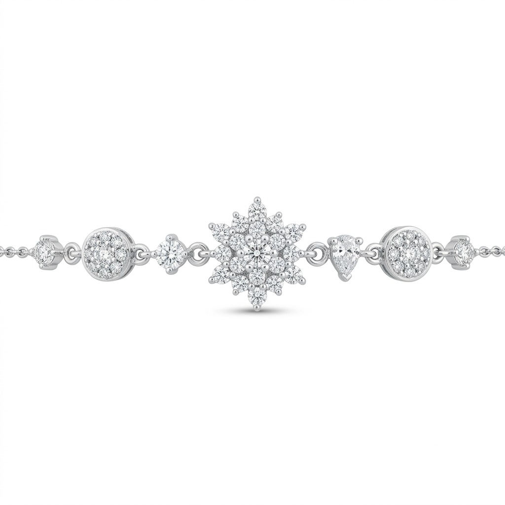 Sparkling Floral Crystal Bracelet