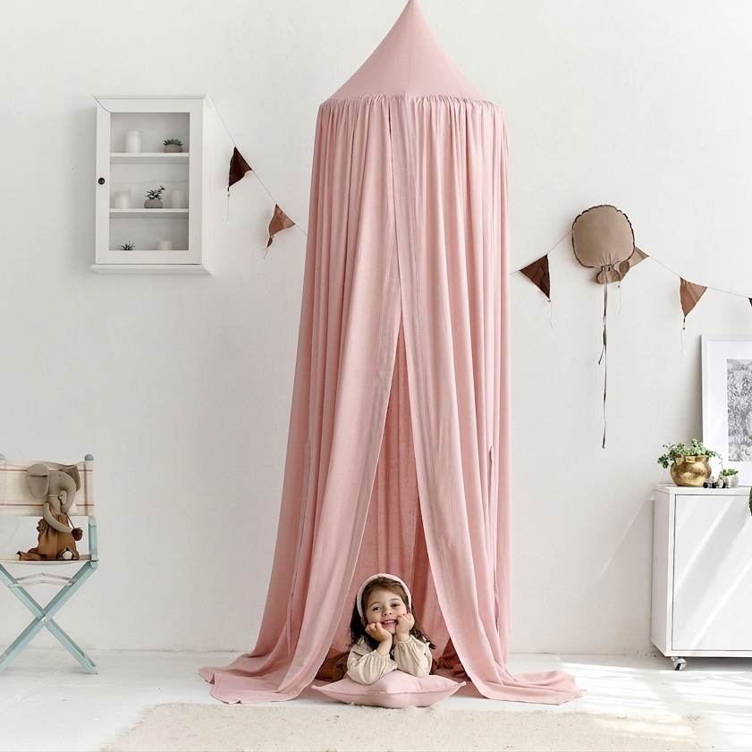 100% Cotton Kids Bed Canopy for Nursery & Reading Nook