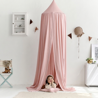 100% Cotton Kids Bed Canopy for Nursery & Reading Nook