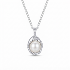 Wrapped Pearl Pendant Necklace
