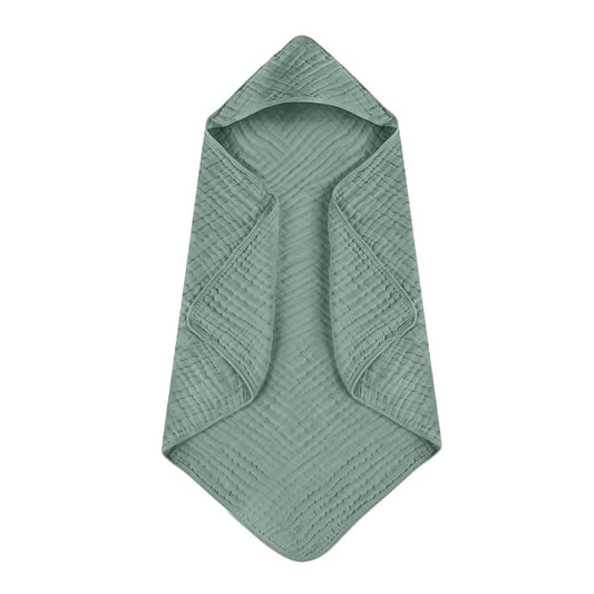 6-Layer Muslin Hooded Baby Towel – 100% Cotton Soft & Absorbent Baby Bath Towel