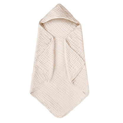 6-Layer Muslin Hooded Baby Towel – 100% Cotton Soft & Absorbent Baby Bath Towel