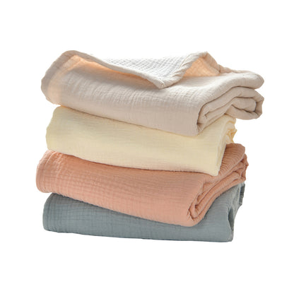 Soft 4-Layer Muslin Blanket – Cotton Swaddle, Crib & Toddler Blanket